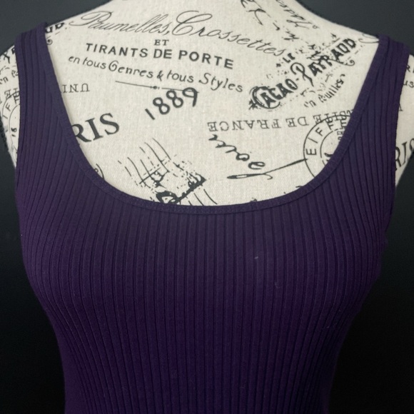 SOLD
WILFRED Dark purple ribbed midi bodycon dress with stretchy fit #partydress - Picture 3 of 3